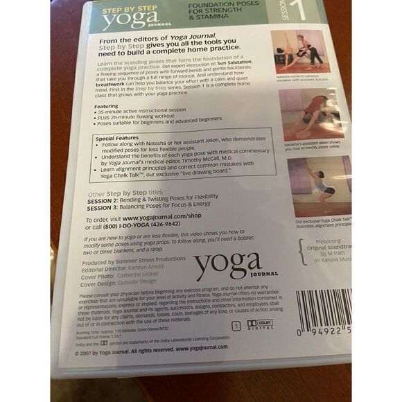 Yoga Journal Step by Step 3 DVD Set ~ Natasha Rizopoulos - Picture 5 of 10